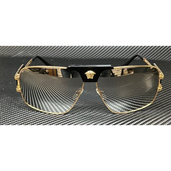 Versace Black Mens 63mm Sunglasses New - Picture 2 of 4